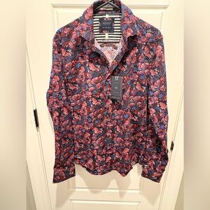 Cactus Man Ricky Singh Paisley Print Shirt - Red and Blue